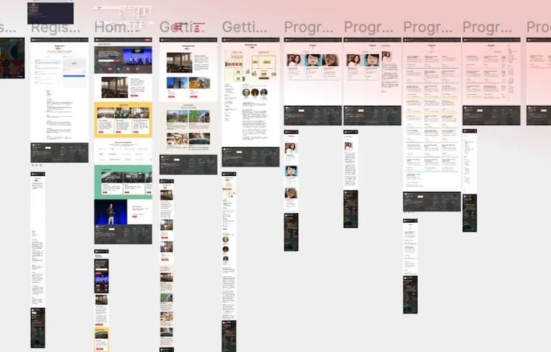 Conference program page, with an interactive filter